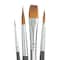 Princeton Artist Brush Co; Princeton™ Aqua Elite™ 4 Piece Round & Wash Synthetic Kolinsky Brush Set; Category:Multi-Purpose; Image:3
